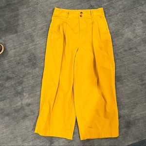 Wide leg Madewell Chino Pants Size 8 Mustard